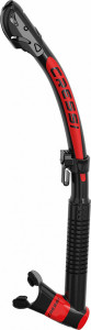 Трубка CRESSI ITACA ULTRA DRY Черный силикон цвет красный
